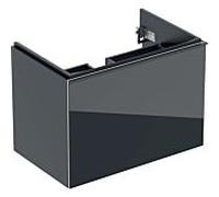 Geberit Acanto meuble sous-vasque 500611161 74x53,5x47,6 cm, verre noir - noir mat