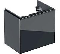 Geberit Acanto meuble sous-vasque 500614161 Compact, 59,5x53,5x41,6cm, verre noir-noir mat