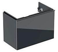 Geberit Acanto meuble sous-vasque 500615161 Compact, 74x53,5x41,6cm, verre noir - noir mat