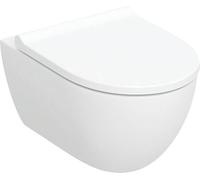 Geberit Acanto, set pour WC suspendu, y compris siège de WC, chasse deau profonde, TurboFlush, 502.774.; Coloris: blanc/KeraTect