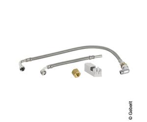 Geberit AquaClean Kit de raccordement à l’eau pour réservoir de chasse apparent, arrivée d’eau à l’arrière et au centre, 115438001,
