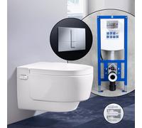 Geberit AquaClean Mera Classic Pack complet WC japonais et bâti-support neeos,, 146200111+16791CR#SET, Classic