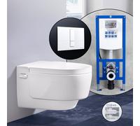 Geberit AquaClean Mera Classic Pack complet WC japonais et bâti-support neeos,, 146200111+16791WH#SET, Classic