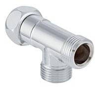 Geberit AquaClean pièce en T 240003001 acier, avec filetage extérieur, chromé brillant