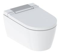 Geberit AquaClean Sela WC lavant mural, installation complète L : 56,5 l : 37,5 cm, avec abattant blanc/chrome ultra brillant 146220211