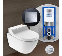 Geberit AquaClean Tuma Comfort Pack complet WC japonais et bâti-support neeos,, 146290111+16601CR#SET, Comfort