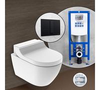 Geberit AquaClean Tuma Comfort Pack complet WC japonais et bâti-support neeos,, 146290111+16791BM#SET, Comfort