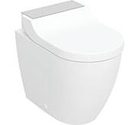 Geberit AquaClean Tuma système de toilettes complet 146310FW1 avec toilettes sur pied, profond, acier inoxydable brossé