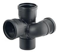 Geberit arbre Silent PP 390464141 DN 90/70/90, 87,5 degrés, gauche, optimisé pour le son