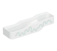 Geberit Bambini jeu et lavabo, L:140cm, 3 places de lavage, bassin plus bas à gauche, sans trop-plein, 502.975., Couleur: blanc alpin / décor : vert forêt - vert clair / sans trou de lapin