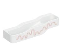 Geberit Bambini jeu et lavabo, L:140cm, 3 places de lavage, bassin plus bas à gauche, sans trop-plein, 502.975., Couleur: blanc alpin / Décor : rouge carmin - orange / Sans trou de Hanhn
