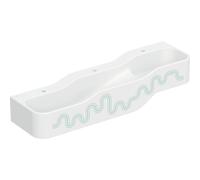 Geberit Bambini jeu et lavabo, L:140cm, 3 places de lavage, bassin plus bas à gauche, sans trop-plein, 502.975., Couleur: blanc alpin / décor : vert forêt - vert clair / trou de hanneton au milieu, à 