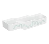 Geberit Bambini jeu et lavabo, L:140cm, 3 places de lavage, bassin plus profond à droite, sans trop-plein, 502.976., Couleur: blanc alpin / décor : vert forêt - vert clair / sans trou de lapin - CM