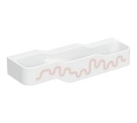 Geberit Bambini jeu et lavabo, L:140cm, 3 places de lavage, bassin plus profond à droite, sans trop-plein, 502.976., Couleur: blanc alpin / Décor : rouge carmin - orange / Sans trou de Hanhn - CM