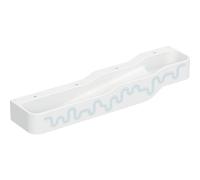 Geberit Bambini jeu et lavabo, L:180cm, 4 places de lavage, bassin plus bas à gauche, sans trop-plein, 502.977., Couleur: blanc alpin / Décor : bleu océan - bleu clair / Trou de levage à gauche et à d