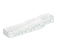 Geberit Bambini jeu et lavabo, L:180cm, 4 places de lavage, bassin plus bas à gauche, sans trop-plein, 502.977., Couleur: blanc alpin / décor : vert forêt - vert clair / trou de hanneton à gauche et à