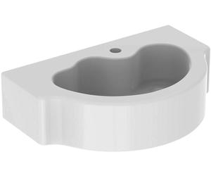 Geberit Bambini lavabo 60x40 cm semi-circulaire classique pour enfants blanc 326060000