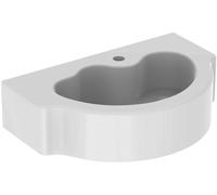 Geberit Bambini lavabo 60x40 cm semi-circulaire classique pour enfants blanc brillant 326060000
