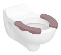 Geberit Bambini WC suspendu à fond creux 201710600 blanc KeraTect, 6 l, siège rouge carmin