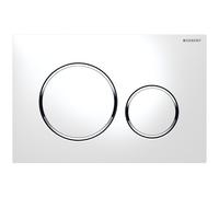 Geberit Betätigungsplatte. Sigma20, pour 2-Mengen-Sp. Blanc/Glanzchrom / Blanc