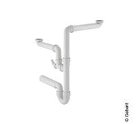 Geberit Bonde pour évier pour deux bassins (modèle compact), 152886111,