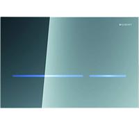Geberit - Bouton Geberit Sigma80, pour double volume de décharge : verre miroir O (242.618.SM.1)