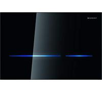 Geberit - Bouton Poussoir Geberit Sigma80, pour double charge de chasse : verre Noir (242.618. SG. 1)