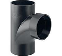 Geberit Branche Pe 367163161 DN 100/100, 88,5 degrés, avec rayon intérieur, PE-HD