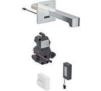 Geberit Mitigeur lavabo Brenta 116294211 – infrarouge, montage mural, à piles, chrome 22 cm