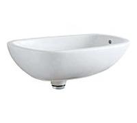 Geberit Citterio monté lavabos 500543011 56x40cm, sans trou de coulée, avec robinet de vidange KeraTect / blanc