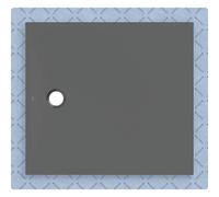 Geberit CleanFloor30 surface de douche, intégré, avec voile d'étanchéité, 110x100cm, 551.021.DM.1, Couleur: graphite / mat