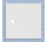 Receveur de douche Geberit CleanFloor30 551020001, affleurant au sol, avec joint d'étanchéité en polaire, 100 x 100 cm, blanc mat