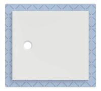 Geberit Surface de douche CleanFloor30 intégrée avec voile d'étanchéité 100x90 cm blanc mat
