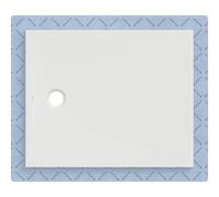 Receveur de douche Geberit CleanFloor30 551013001 affleurant au sol, avec joint d'étanchéité en polaire, 90 x 110 cm, blanc mat