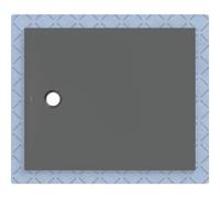 Geberit CleanFloor30 surface de douche, intégrée, avec voile d'étanchéité, 120x100cm, 551.022.DM.1, Couleur: graphite / mat