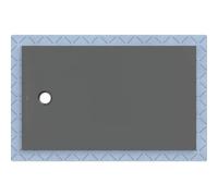 Geberit Receveur de douche CleanFloor30 551016DM1 affleurant au sol 90x150 cm joint polaire graphite