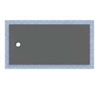 Geberit CleanFloor30 surface de douche, intégrée, avec voile d'étanchéité, 180x90cm, 551.019.DM.1, Couleur: graphite / mat
