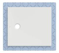 Geberit Surface de douche CleanFloor30 intégrée avec voile d'étanchéité 90x80 cm, blanc mat