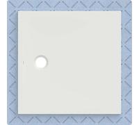 Receveur de douche Geberit CleanFloor30 551011001 affleurant au sol, avec joint d'étanchéité en polaire, 90 x 90 cm, blanc mat