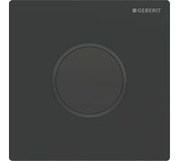 commande d'urinoir infrarouge Geberit 116025161 Fonctionnement sur secteur, plaque de recouvrement, zinc moulé sous pression, plaque noire mate, anneau noir