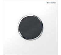 Geberit, commande pour urinoir avec déclenchement électronique du rinçage, alimentation par pile, plaque de recouvrement type 10, 116.035.KJ.1, Couleur: blanc / chromé brillant