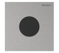 Geberit, commande pour urinoir, type 40 plaque de recouvrement, avec déclenchement électronique du rinçage, alimentation au réseau, ronde, acier inox, 116.024.FW.1, Couleur: acier inoxydable brossé