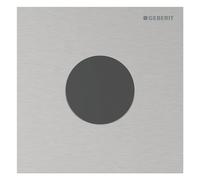 Geberit, commande pour urinoir, type 40 plaque de recouvrement, avec déclenchement électronique du rinçage, alimentation par pile, ronde, acier inox, 116034FW1, Couleur: acier inoxydable brossé - CM