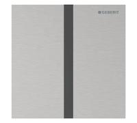 Geberit, commande pour urinoir, type 40 plaque de recouvrement, avec déclenchement électronique du rinçage, alimentation au réseau, square, acier inox, 116227FW1, Couleur: acier inoxydable brossé - CM