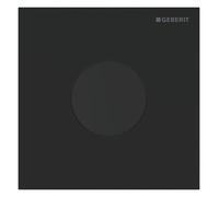 Geberit, commande pour urinoir, type 40 plaque de recouvrement, avec déclenchement électronique du rinçage, alimentation au réseau, ronde, acier inox, 116024141, Couleur: Noir Mat - CM