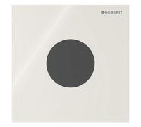 Geberit, commande pour urinoir, type 40 plaque de recouvrement, avec déclenchement électronique du rinçage, alimentation par pile, round, verre, 116034JL1, Couleur: Gris sable - CM