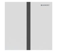 Geberit, commande pour urinoir, type 40 plaque de recouvrement, avec déclenchement électronique du rinçage, alimentation par pile, square, acier inox, 116237JT1, Couleur: Blanc mat - CM