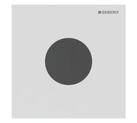 Geberit, commande pour urinoir, type 40 plaque de recouvrement, avec déclenchement électronique du rinçage, alimentation au réseau, ronde, acier inox, 116024JT1, Couleur: Blanc mat - CM