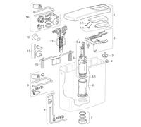 console Geberit avec levier de commande 240426001 pour réservoir AP 140.3XX