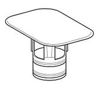 Geberit couvercle de vidange pour lavabo 595755000 blanc